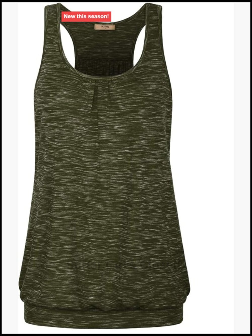 Sleeveless Racerback Yoga Tank Top Loose Fit Rayon Blend